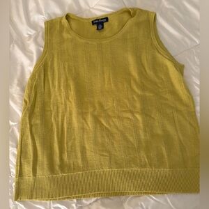 Evan Picone Chartreuse Knit Tank